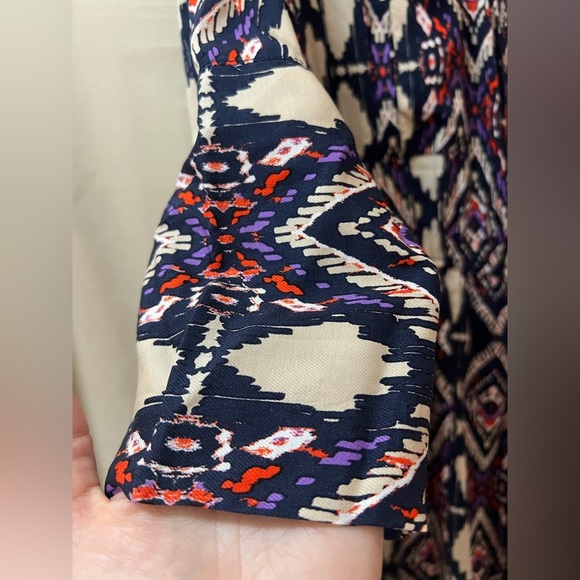 Holding Horses Dress with Red and Purple Abstract Print Size 10 Bohemian Vibe - Picture 4 of 8